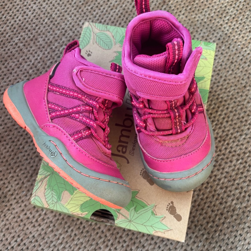 JAMBU Toddler Water Resistant Boot Sneakers size 6 Kids Snow Rain Pink